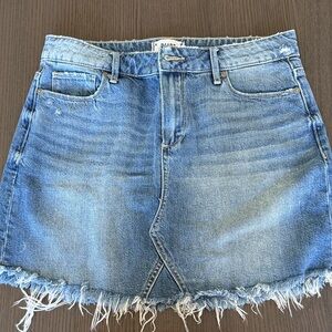 PAIGE Blue Denim A-Line Skirt